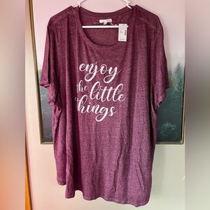 NWT maurices “enjoy the little things” short sleeve tee